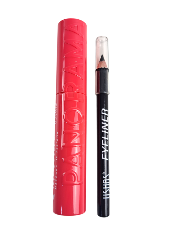 DUO MASCARA Y DELINEADOR COLOR NEGRO USHAS