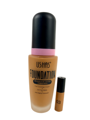 MAQUILLAJE LIQUIDO USHAS-TONOS MORENOS