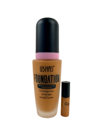 MAQUILLAJE LIQUIDO USHAS-TONOS MORENOS