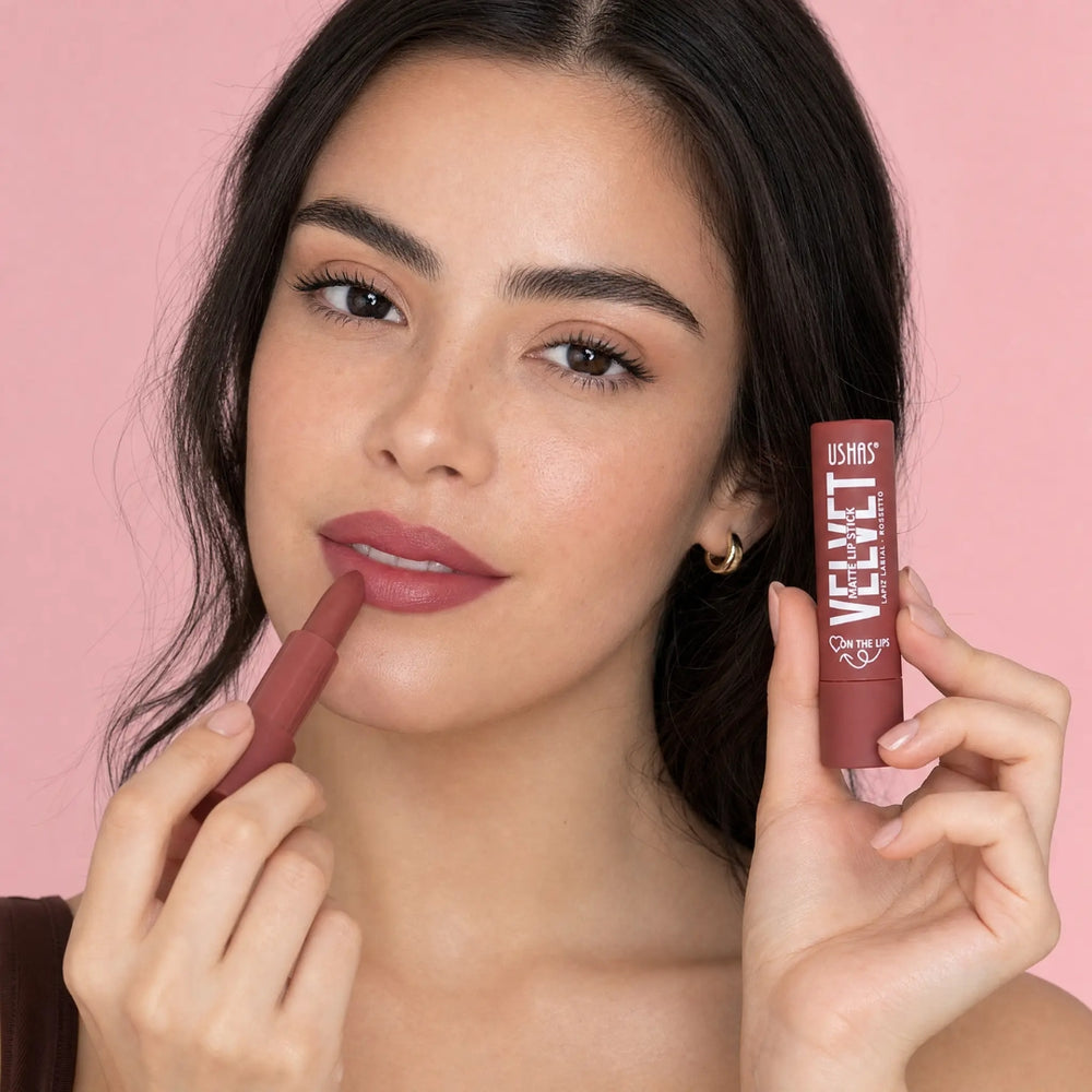 LABIAL EN BARRA VELVET USHAS-TONOS NUDE